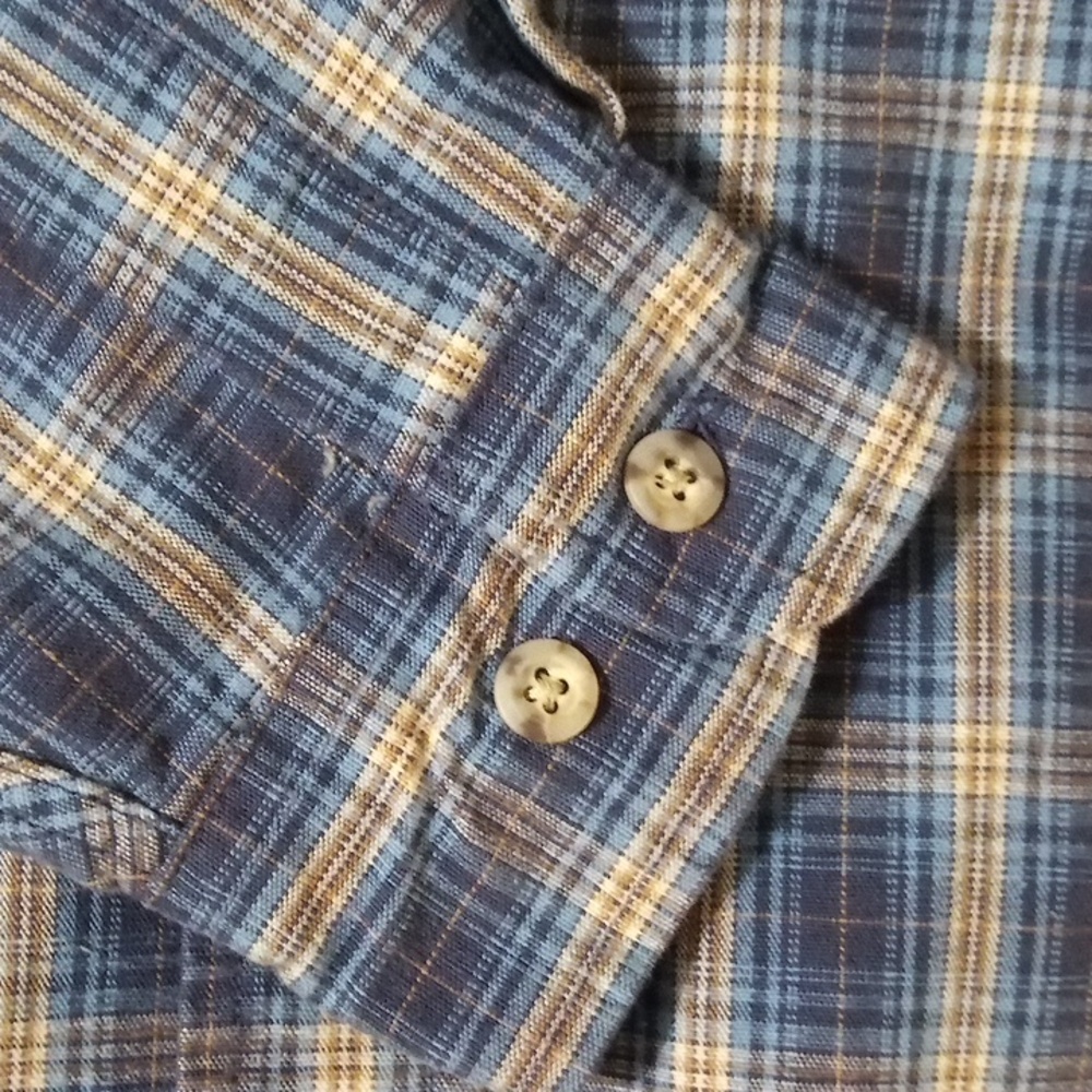 Carhartt Blue and Cream Casual Button Down Shirt Medium Pre-owned - Picture 4 of 5